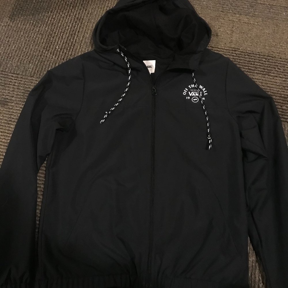 Black Vans windbreaker (womens size M) - Picture 1 of 1
